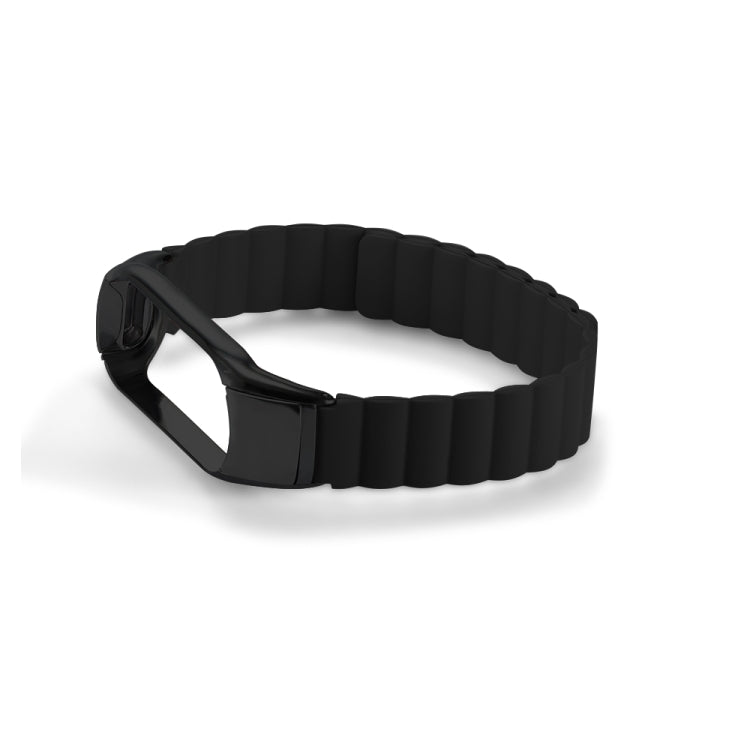 For Xiaomi Mi Band 4 / 3 Silicone Magnetic Watch Band(Black) - Watch Bands by buy2fix | Online Shopping UK | buy2fix