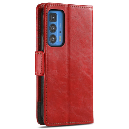 For Motorola Edge 20 Pro CaseNeo Business Splicing Dual Magnetic Buckle Horizontal Flip PU Leather Case with Holder & Card Slots & Wallet(Red) - Motorola Cases by buy2fix | Online Shopping UK | buy2fix