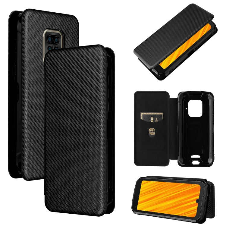 For Doogee S59 / S59 Pro Carbon Fiber Texture Horizontal Flip TPU + PC + PU Leather Case with Card Slot(Black) - More Brand by buy2fix | Online Shopping UK | buy2fix