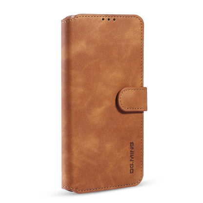 For Samsung Galaxy A03s 166mm DG.MING Retro Oil Side Horizontal Flip Leather Case with Holder & Card Slots & Wallet(Brown) - Galaxy Phone Cases by DG.MING | Online Shopping UK | buy2fix