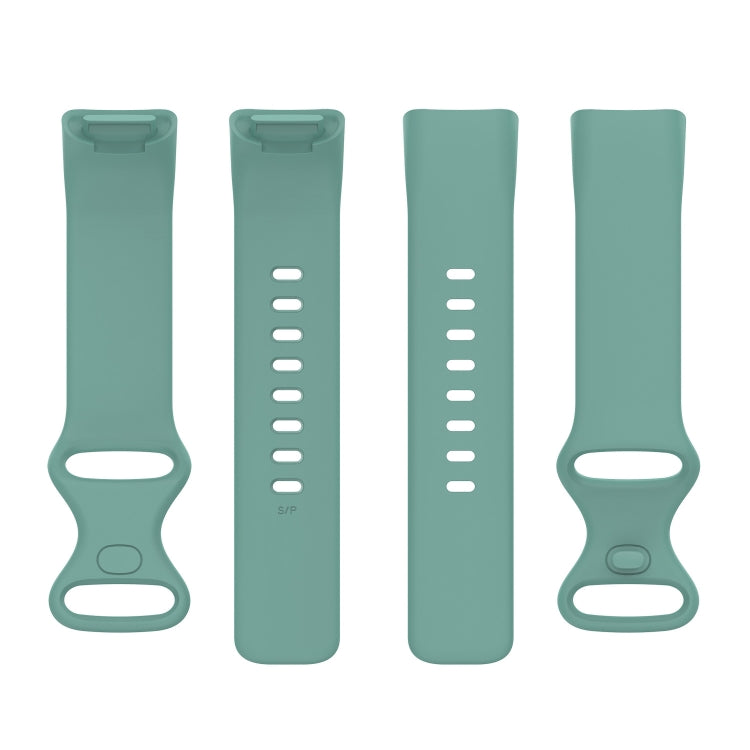 For Fitbit Charge 5 Silicone Watch Band, Size:S(Pine Needle Green) - Watch Bands by buy2fix | Online Shopping UK | buy2fix
