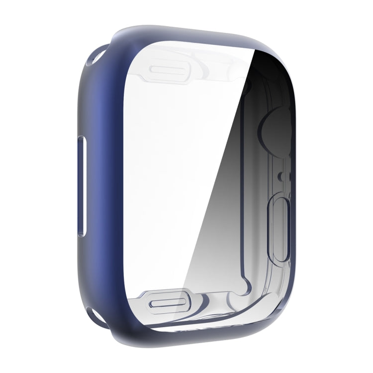 Shockproof TPU All-inclusive Electroplate Protective Case For Apple Watch Series 8 / 7 41mm(Navy Blue) - Watch Cases by buy2fix | Online Shopping UK | buy2fix