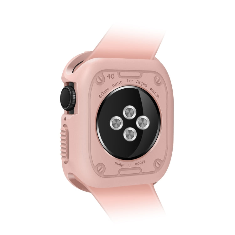 Silicone Shockproof Watch Protective Case For Apple Watch Series 9 / 8 / 7 45mm(Pink) - Watch Cases by buy2fix | Online Shopping UK | buy2fix