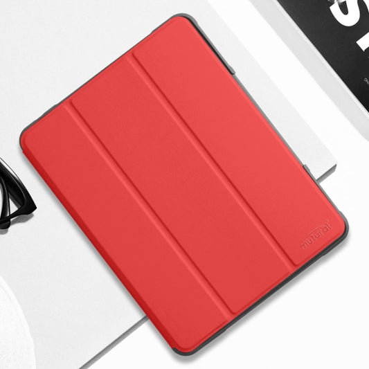 For iPad 9.7 Mutural Horizontal Flip PC + TPU + PU Leather Case with Holder & Pen Slot(Red) - iPad Pro 9.7 inch Cases by Mutural | Online Shopping UK | buy2fix