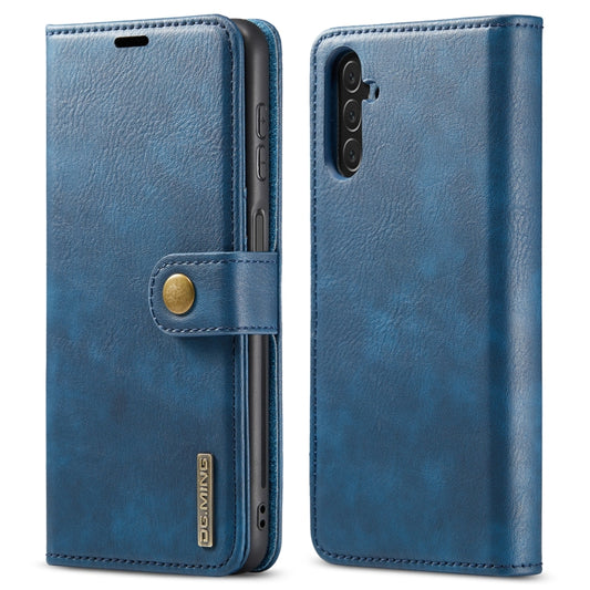 For Samsung Galaxy A13 5G DG.MING Crazy Horse Texture Detachable Magnetic Leather Phone Case(Blue) - Galaxy Phone Cases by DG.MING | Online Shopping UK | buy2fix