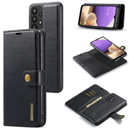 For Samsung Galaxy A33 5G DG.MING Crazy Horse Texture Detachable Magnetic Leather Phone Case(Black) - Galaxy Phone Cases by DG.MING | Online Shopping UK | buy2fix