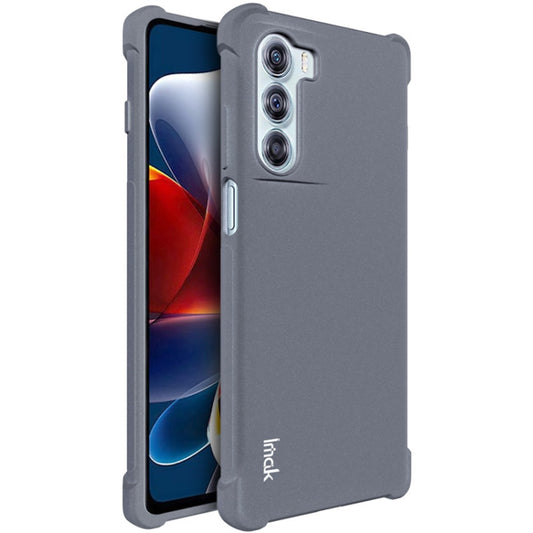 For Motorola Moto G200 5G imak All-inclusive Shockproof Airbag TPU Case with Screen Protector(Matte Grey) - Motorola Cases by imak | Online Shopping UK | buy2fix