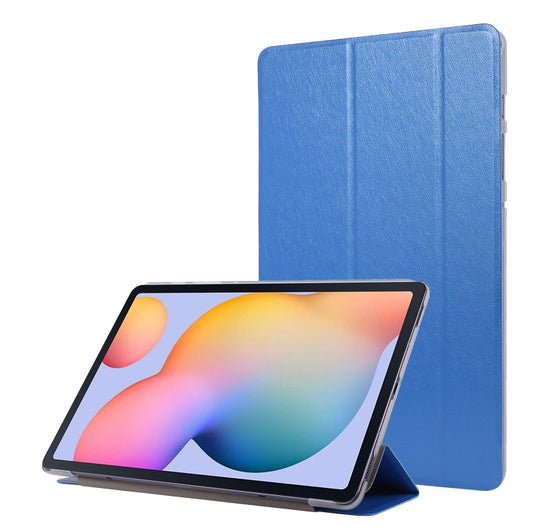 For Samsung Galaxy Tab S8 / Tab S7 Silk Texture Flip Leather Tablet Case(Blue) - Galaxy Tab S8 Cases by buy2fix | Online Shopping UK | buy2fix