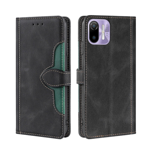 For Ulefone Note 6 / 6P Skin Feel Straw Hat Magnetic Buckle Leather Phone Case(Black) - Ulefone Cases by buy2fix | Online Shopping UK | buy2fix