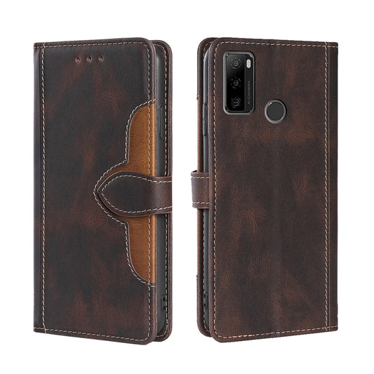 For Ulefone Note 10 Skin Feel Straw Hat Magnetic Buckle Leather Phone Case(Brown) - Ulefone Cases by buy2fix | Online Shopping UK | buy2fix