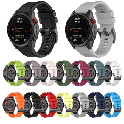 For Garmin Fenix 7S Quick Release Silicone Watch Band(Green) - Watch Bands by buy2fix | Online Shopping UK | buy2fix