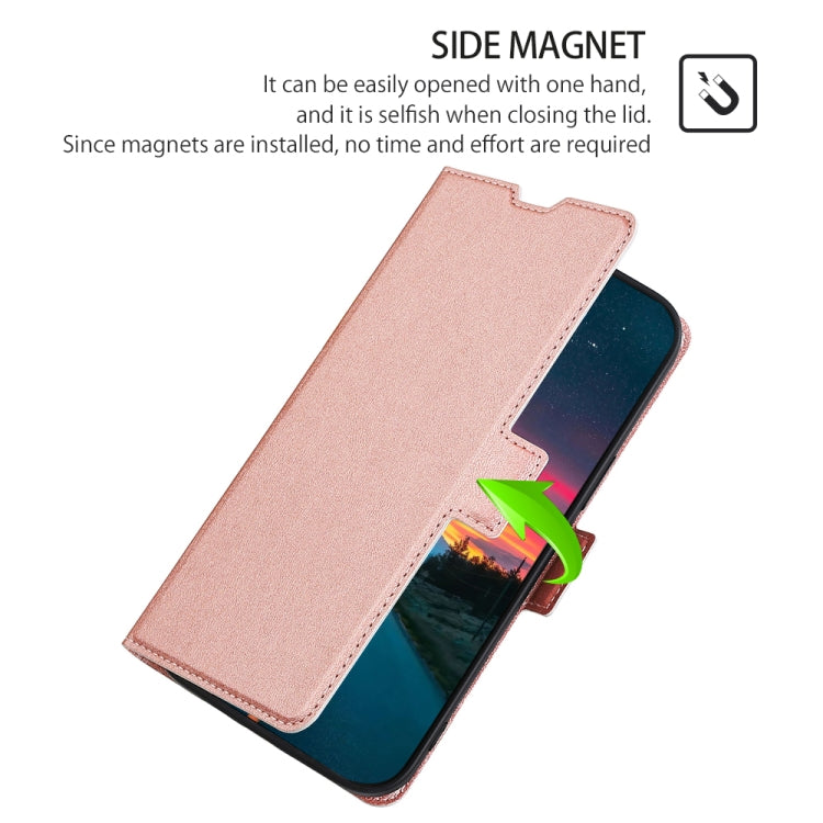 For Blackview A70 Ultra-thin Voltage Side Buckle PU + TPU Leather Phone Case(Rose Gold) - More Brand by buy2fix | Online Shopping UK | buy2fix