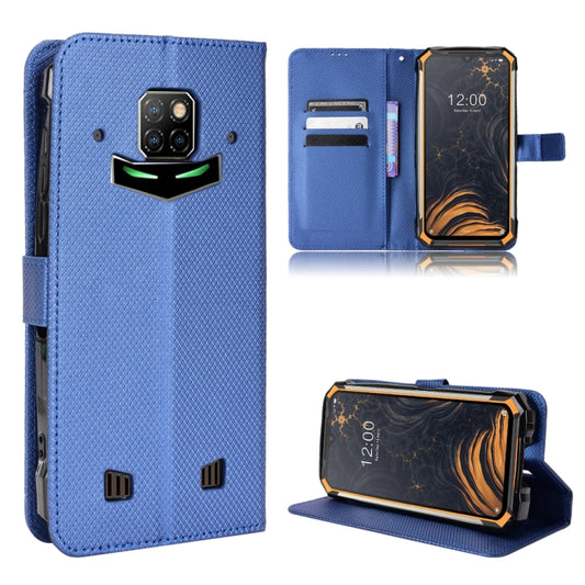 For Doogee S88 Pro / S88 Plus Diamond Texture Leather Phone Case(Blue) - Doogee Cases by buy2fix | Online Shopping UK | buy2fix