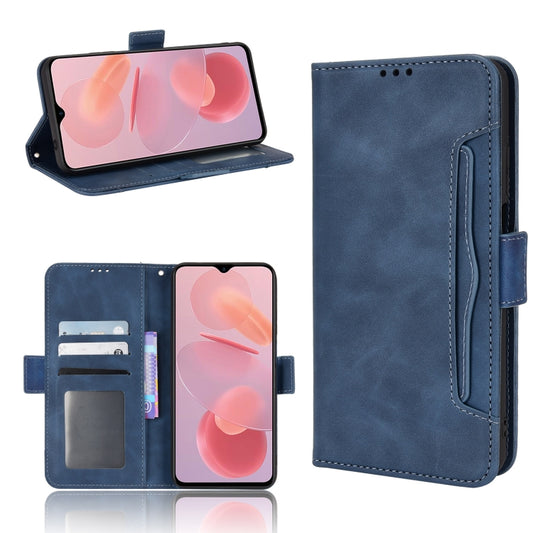 For Ulefone Note 12P Skin Feel Calf Pattern Leather Phone Case(Blue) - Ulefone Cases by buy2fix | Online Shopping UK | buy2fix