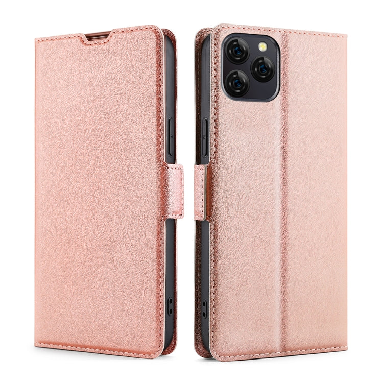 For Blackview A95 Ultra-thin Voltage Side Buckle PU + TPU Leather Phone Case(Rose Gold) - More Brand by buy2fix | Online Shopping UK | buy2fix