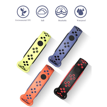 For Xiaomi Mi Band 5/6/7 Mijobs Sport Two-color TPU Watch Band(Orange+Midnight Blue) - Watch Bands by MIJOBS | Online Shopping UK | buy2fix