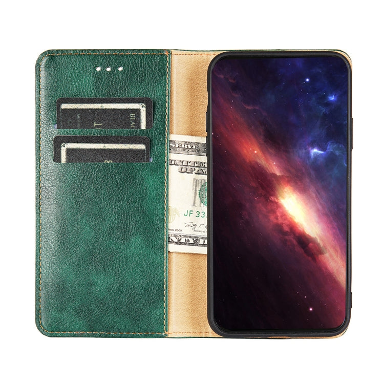 For Blackview A55 Pro Pure Color Magnetic Leather Phone Case(Green) - More Brand by buy2fix | Online Shopping UK | buy2fix