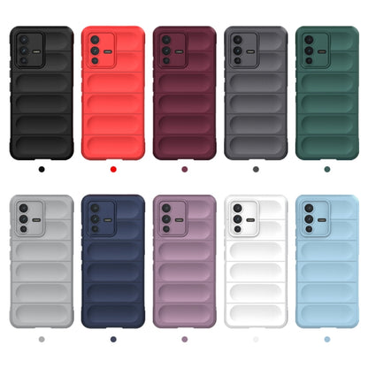 For vivo S12 Magic Shield TPU + Flannel Phone Case(Black) - vivo Cases by buy2fix | Online Shopping UK | buy2fix