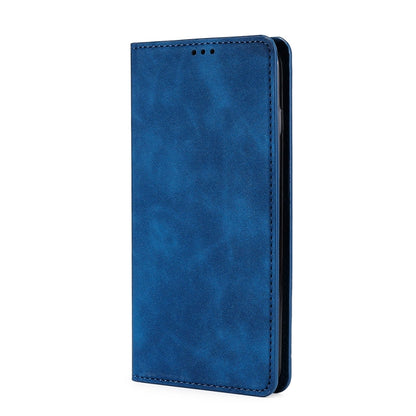 For Blackview A50 Skin Feel Magnetic Horizontal Flip Leather Phone Case(Blue) - More Brand by buy2fix | Online Shopping UK | buy2fix