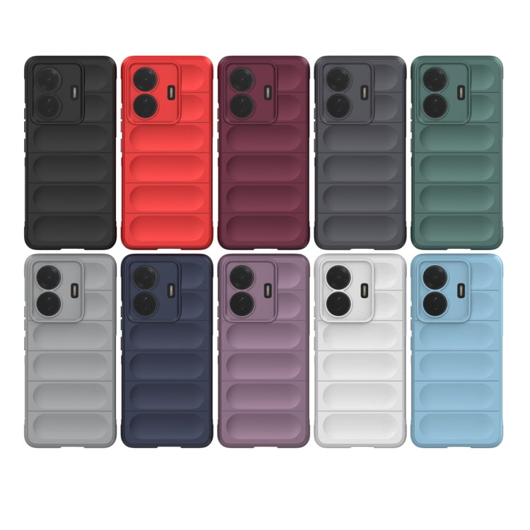 For vivo s15e Magic Shield TPU + Flannel Phone Case(Grey) - vivo Cases by buy2fix | Online Shopping UK | buy2fix