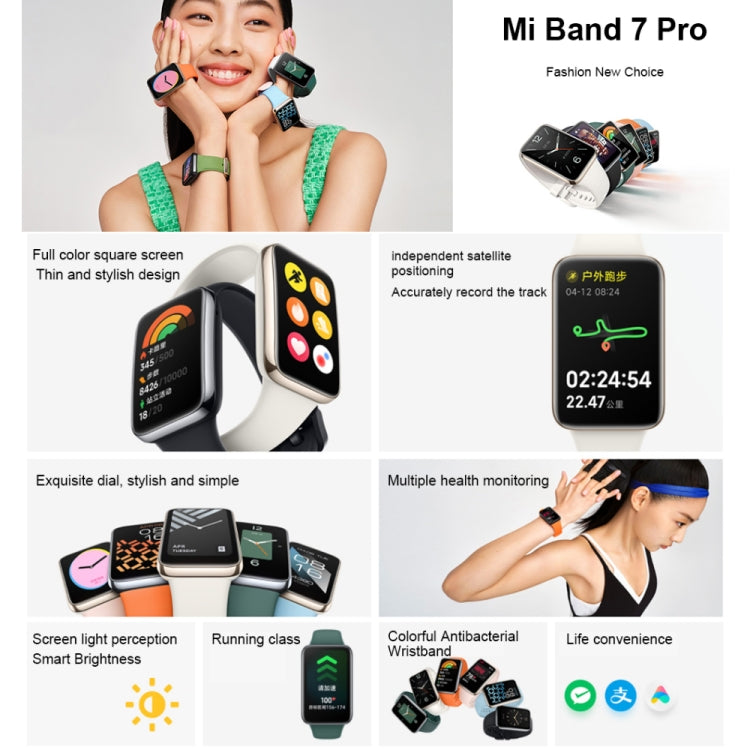 Original Xiaomi Mi Band 7 Pro Smart Watch, 1.64 inch AMOLED Screen, Support Blood Oxygen Monitoring / 117 Sport Modes(White) - Wearable Devices by Xiaomi | Online Shopping UK | buy2fix