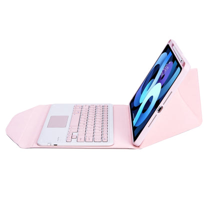 Z102B-A Pen Slot Touchpad Bluetooth Keyboard Leather Tablet Case For iPad 10.2 2021/2020/2019(Pink) - Universal by buy2fix | Online Shopping UK | buy2fix