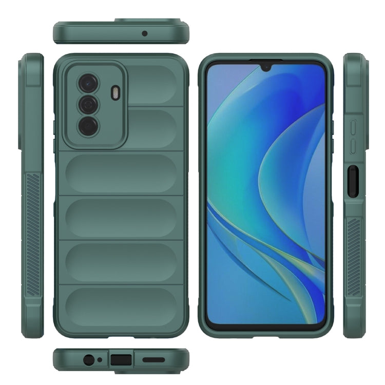 For Huawei Enjoy 50 4G / Nova Y70 Magic Shield TPU + Flannel Phone Case(Dark Grey) - Huawei Cases by buy2fix | Online Shopping UK | buy2fix