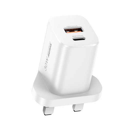 REMAX RP-U6 Magic Speed Series 30W USB+USB-C / Type-C Foldable Fast Charger, Specification:UK Plug(White) - USB Charger by REMAX | Online Shopping UK | buy2fix