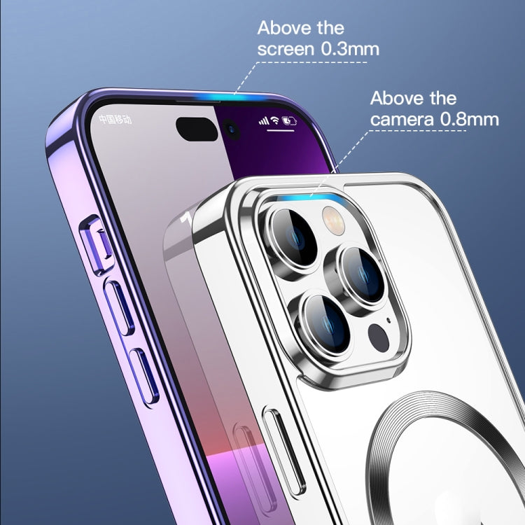 For iPhone 14 Plus TOTUDESIGN AA-188 Crystal Series TPU+PC MagSafe Case (Purple) - iPhone 14 Plus Cases by TOTUDESIGN | Online Shopping UK | buy2fix