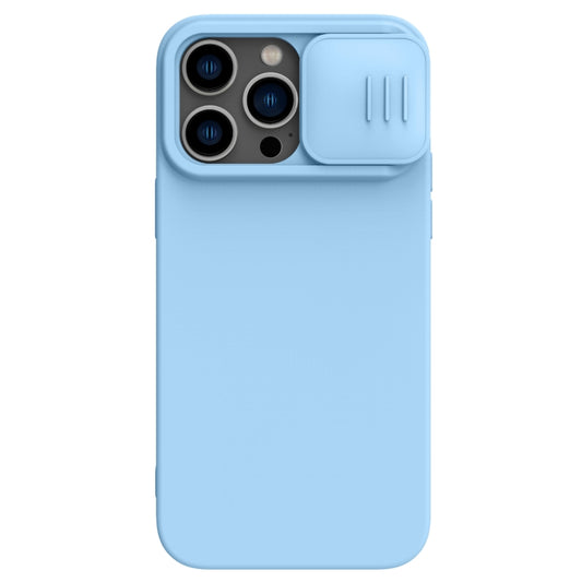 For iPhone 14 Pro NILLKIN CamShield MagSafe Liquid Silicone Phone Case (Sky Blue) - iPhone 14 Pro Cases by buy2fix | Online Shopping UK | buy2fix