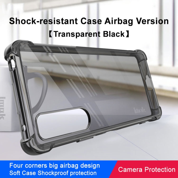 For Sony Xperia 5 IV imak Shockproof Airbag TPU Phone Case(Transparent Black) - Sony Cases by imak | Online Shopping UK | buy2fix