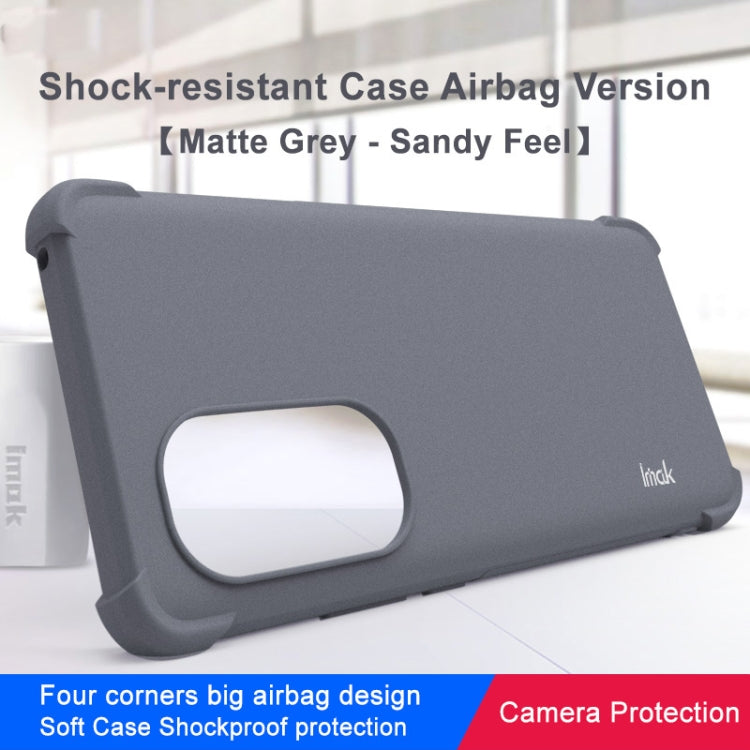 For Motorola Edge 2022 5G imak Shockproof Airbag TPU Phone Case(Matte Grey) - Motorola Cases by imak | Online Shopping UK | buy2fix