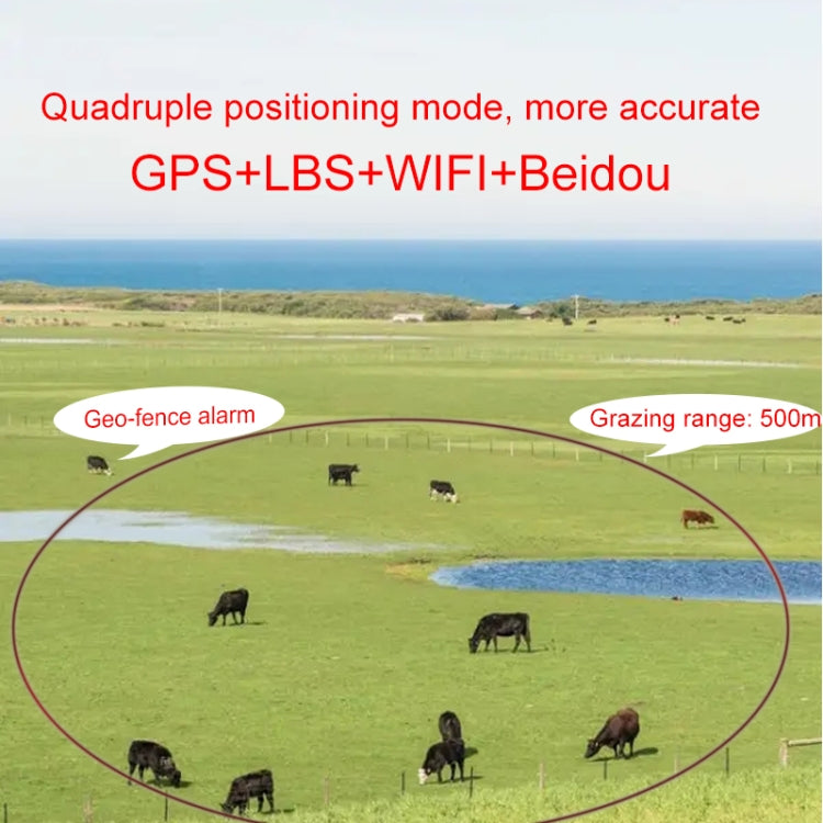 RF-V24 4G Solar GPS Tracking Locator Livestock Tracker with 4G Memory - Pet Tracker by buy2fix | Online Shopping UK | buy2fix