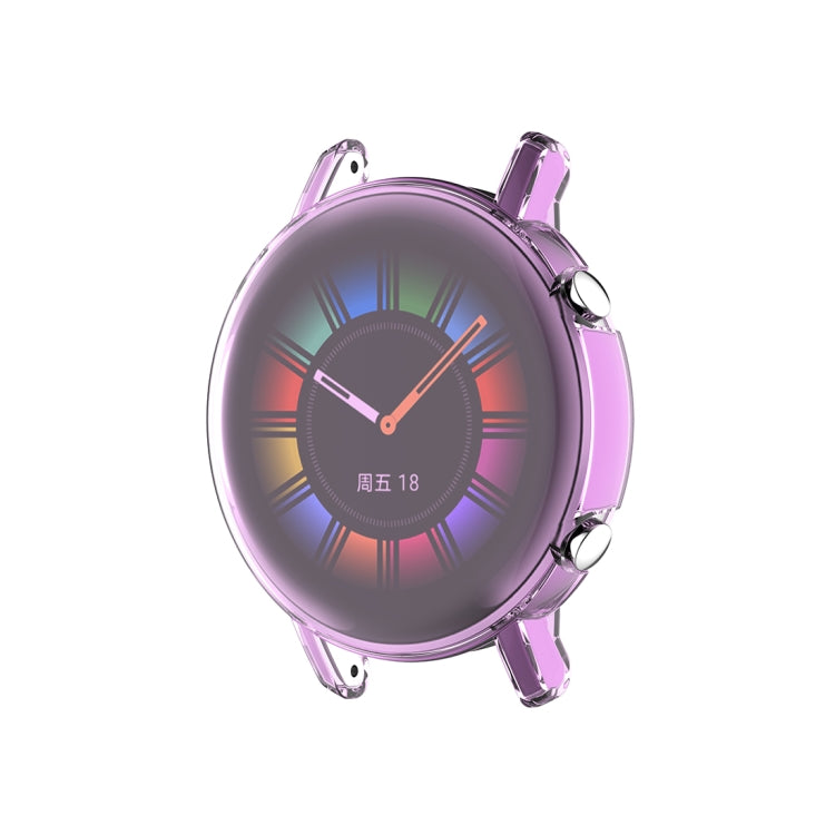 For Huawei Watch GT2 42mm Full Coverage Watch Protective Case with Screen(Transparent Purple) - Watch Cases by Huawei | Online Shopping UK | buy2fix