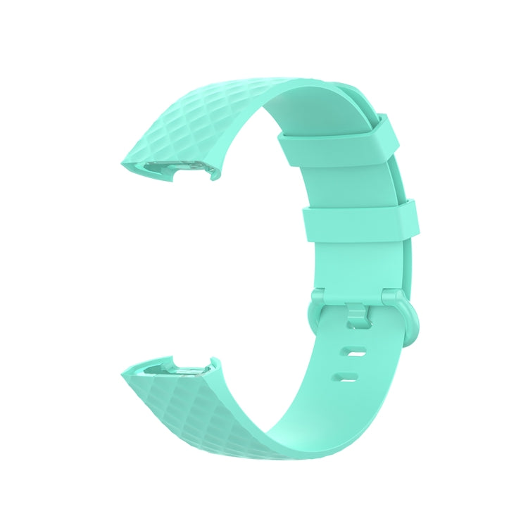 Color Buckle TPU Wrist Strap Watch Band for Fitbit Charge 4 / Charge 3 / Charge 3 SE, Size: S(Green) - Watch Bands by buy2fix | Online Shopping UK | buy2fix