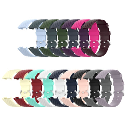 18mm Silver Color Buckle TPU Wrist Strap Watch Band for Fitbit Charge 4 / Charge 3 / Charge 3 SE, Size: S(Olive Green) - Watch Bands by buy2fix | Online Shopping UK | buy2fix