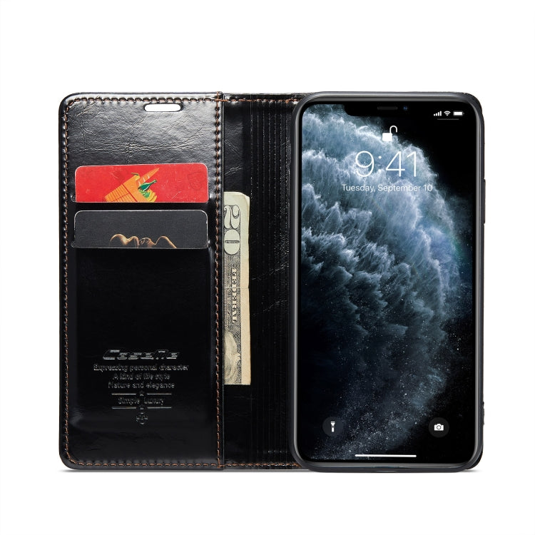 For iPhone 11 Pro CaseMe 003 Crazy Horse Texture Leather Phone Case(Black) - iPhone 11 Pro Cases by CaseMe | Online Shopping UK | buy2fix