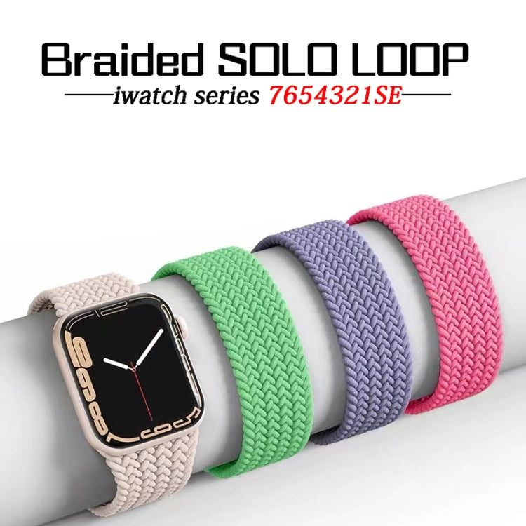 Nylon Single-turn Braided Watch Band For Apple Watch Ultra 49mm&Watch Ultra 2 49mm / Series 9&8&7 45mm / SE 3&SE 2&6&SE&5&4 44mm / 3&2&1 42mm, Length:145mm (Purple Gold) - Watch Bands by buy2fix | Online Shopping UK | buy2fix