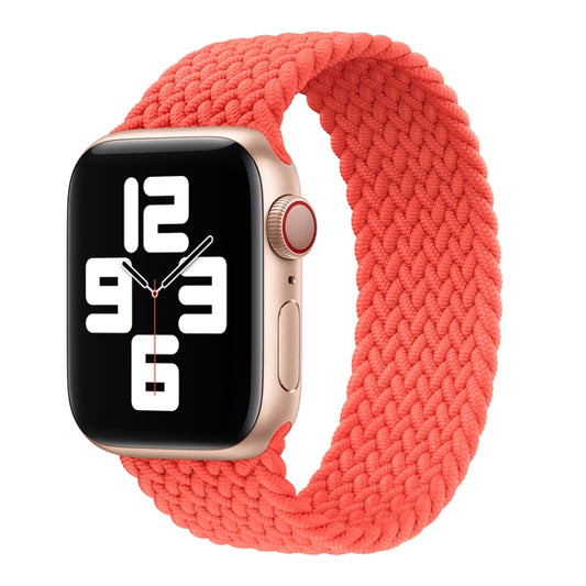 Nylon Single-turn Braided Watch Band For Apple Watch Ultra 49mm / Series 8&7 45mm / SE 2&6&SE&5&4 44mm / 3&2&1 42mm, Length:165mm(Bright Orange) - Watch Bands by buy2fix | Online Shopping UK | buy2fix