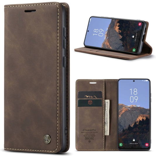 For Samsung Galaxy S23+ 5G CaseMe 013 Multifunctional Horizontal Flip Leather Phone Case(Coffee) - Galaxy S23+ 5G Cases by CaseMe | Online Shopping UK | buy2fix