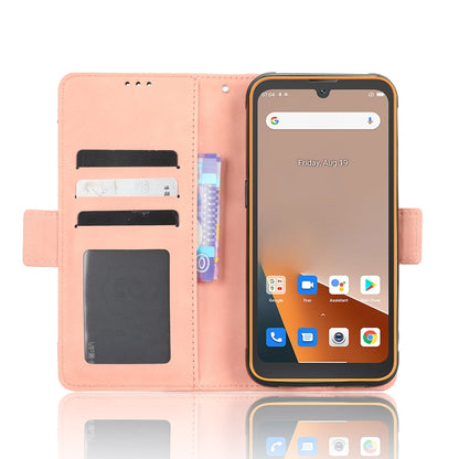 For Blackview BV5200 Skin Feel Calf Texture Card Slots Leather Phone Case(Pink) - More Brand by buy2fix | Online Shopping UK | buy2fix