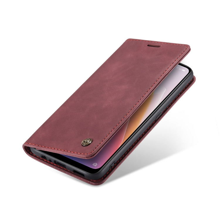 CaseMe 013 Multifunctional Horizontal Flip Leather Phone Case For OPPO Reno7 Z Global/Reno7 Lite Global/Reno8 Lite Global/F21 Pro 5G Global/Reno8 Z Global(Wine Red) - OPPO Cases by CaseMe | Online Shopping UK | buy2fix