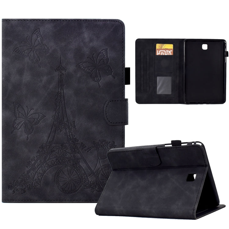 For Samsung Galaxy Tab A 8.0 T350 Tower Embossed Leather Smart Tablet Case(Black) - Other Galaxy Tab PC by buy2fix | Online Shopping UK | buy2fix