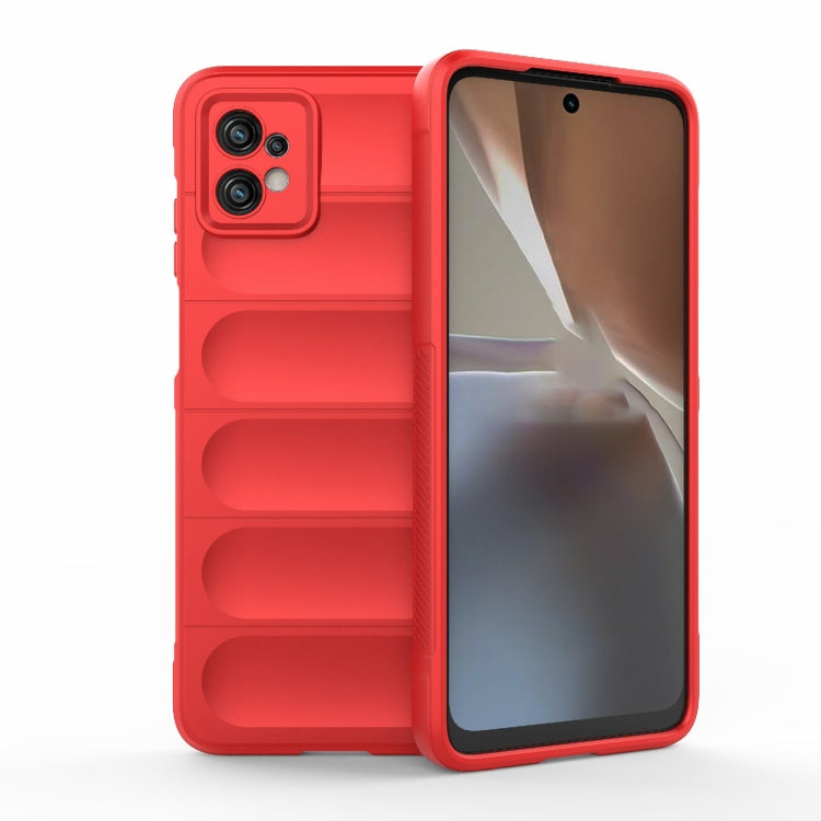 For Motorola Moto G32 Magic Shield TPU + Flannel Phone Case(Red) - Motorola Cases by buy2fix | Online Shopping UK | buy2fix