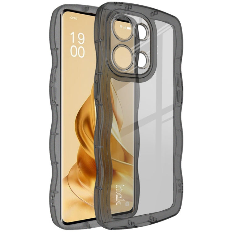 For OPPO Reno9 5G / Reno9 Pro 5G IMAK UX-8 Series Transparent Shockproof TPU Phone Case(Transparent Black) - OPPO Cases by imak | Online Shopping UK | buy2fix