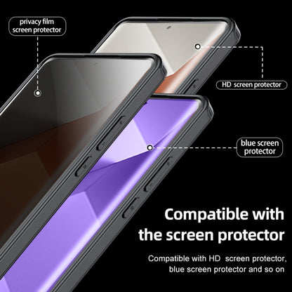 For Xiaomi Redmi Note 13 Pro+ Armor Clear TPU Hard PC Phone Case(Matte Black) - Note 13 Pro+ Cases by buy2fix | Online Shopping UK | buy2fix