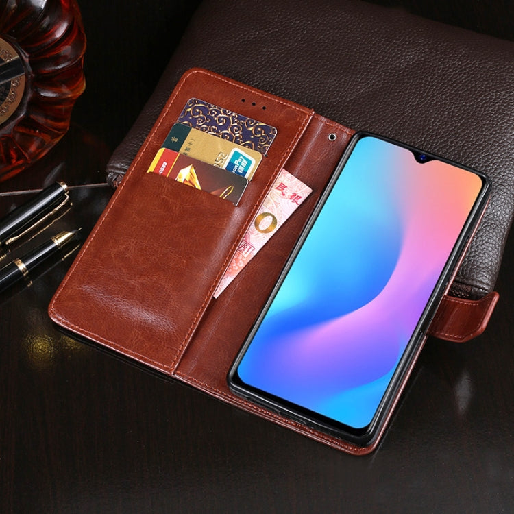 For Blackview A60 Pro idewei Crazy Horse Texture Horizontal Flip Leather Case with Holder & Card Slots & Wallet(Dark Blue) - More Brand by idewei | Online Shopping UK | buy2fix