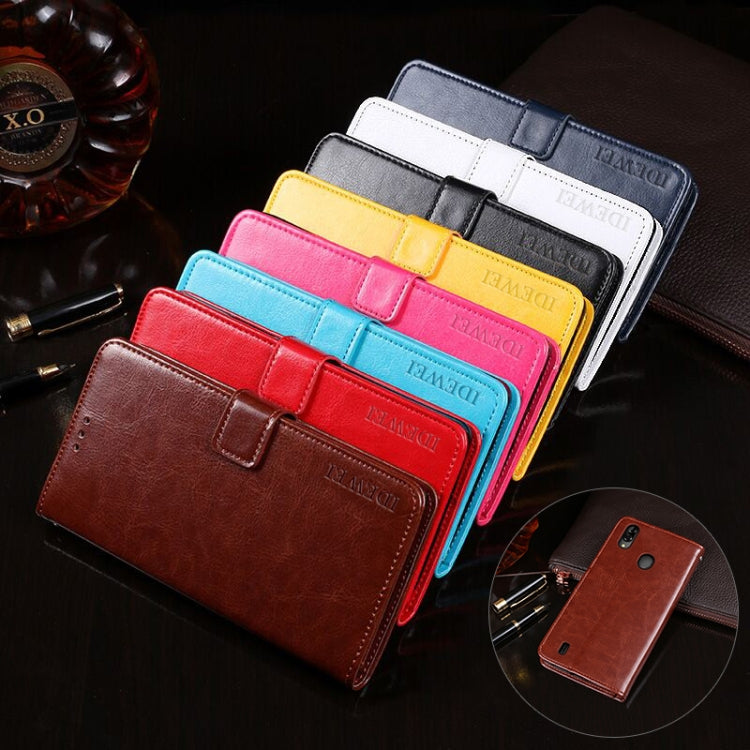 For Blackview A60 Pro idewei Crazy Horse Texture Horizontal Flip Leather Case with Holder & Card Slots & Wallet(Red) - More Brand by idewei | Online Shopping UK | buy2fix