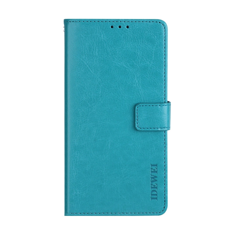 For Blackview A60 Pro idewei Crazy Horse Texture Horizontal Flip Leather Case with Holder & Card Slots & Wallet(Sky Blue) - More Brand by idewei | Online Shopping UK | buy2fix