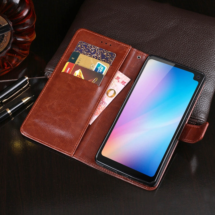 For Blackview BV6100 idewei Crazy Horse Texture Horizontal Flip Leather Case with Holder & Card Slots & Wallet(Dark Blue) - More Brand by idewei | Online Shopping UK | buy2fix